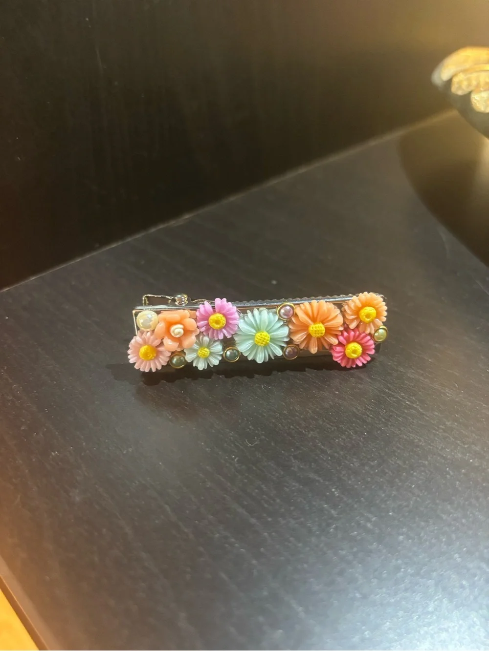 Source Unknown Pastel Daisy Flower Hair Clip Barrette
